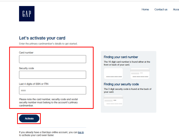 Gap-Credit-Card-activation